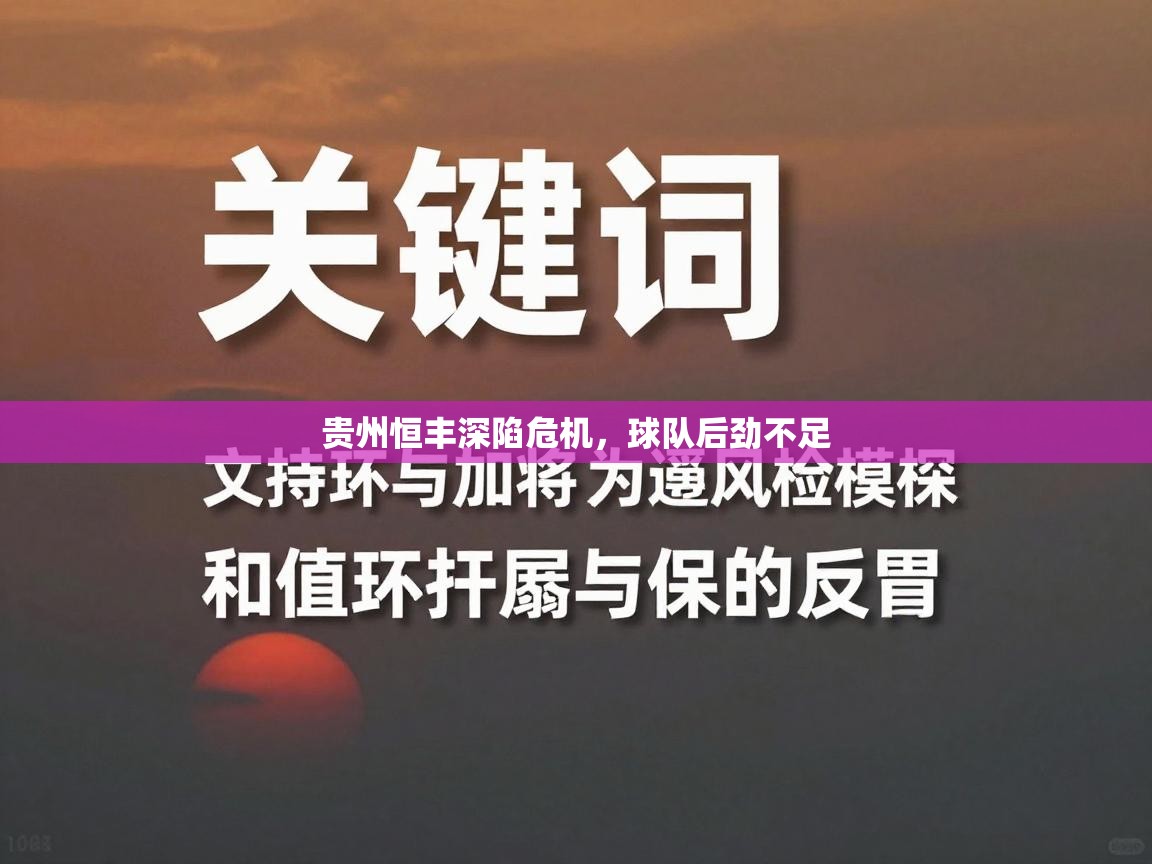 贵州恒丰深陷危机,球队后劲不足 第2张